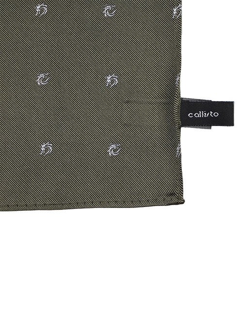 callisto绿色纯桑蚕丝口巾 STTOW015C 商品图3