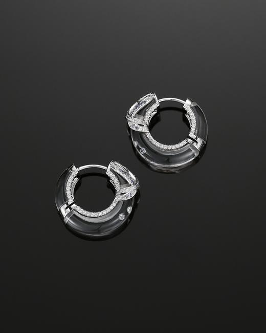 Glacier Aquamarine冰川海蓝宝系列 | 月牙海蓝宝耳环 商品图1