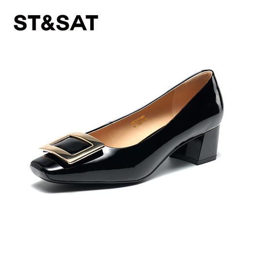 星期六优雅搭扣粗跟鞋SSC1111087 商品图11