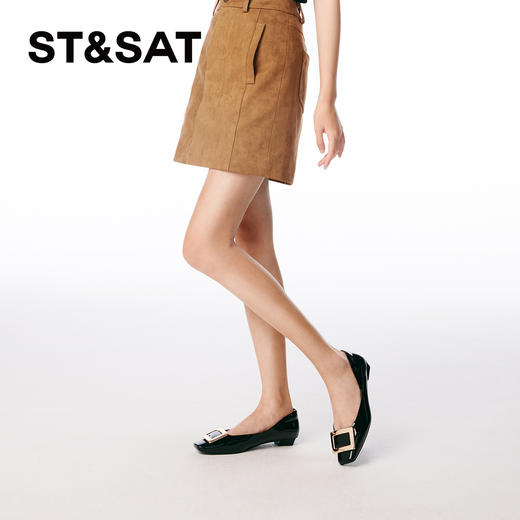 星期六优雅方头通勤低跟鞋SSC1111088 商品图3