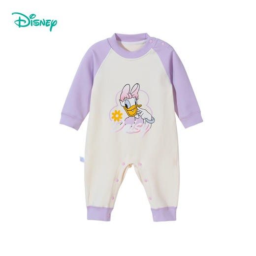 【商城同款】迪士尼婴儿连体衣春季宝宝哈衣爬服秋装新生儿外出衣服童装肩开扣连体服ZD1DL001 商品图4