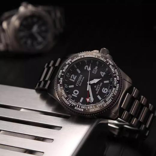 西铁城/CITIZEN PROMASTER系列GMT飞行风自动机械耐磁男士腕表NB6045-51H 商品图11