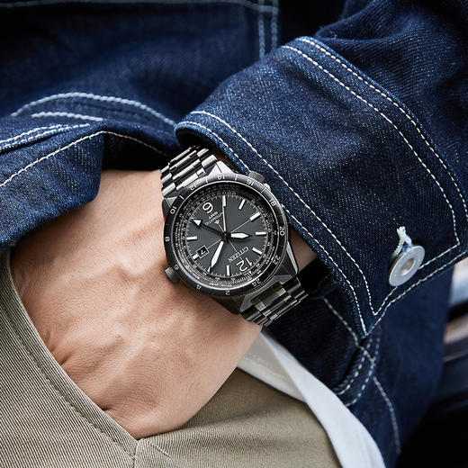 西铁城/CITIZEN PROMASTER系列GMT飞行风自动机械耐磁男士腕表NB6045-51H 商品图6