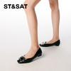 星期六优雅方头通勤低跟鞋SSC1111088 商品缩略图4