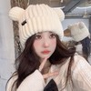秋冬季甜美可爱小熊帽子韩版显脸小针织帽加厚保暖护耳毛线帽女潮 商品缩略图3