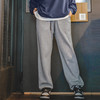 马登女装美式束脚灰色卫裤撞色显瘦宽松腰绳运动裤直筒长裤春季 商品缩略图3