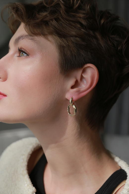 Eden Garden伊甸园花园系列 | 树纹K金耳环 商品图3