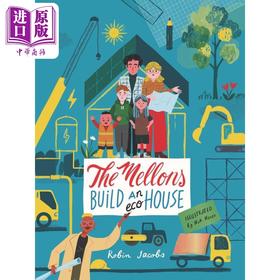 【中商原版】梅隆一家的新房子 The Mellons Build a House 英文原版 儿童科普绘本 知识百科图画书 精装进口 儿童读物4-8岁
