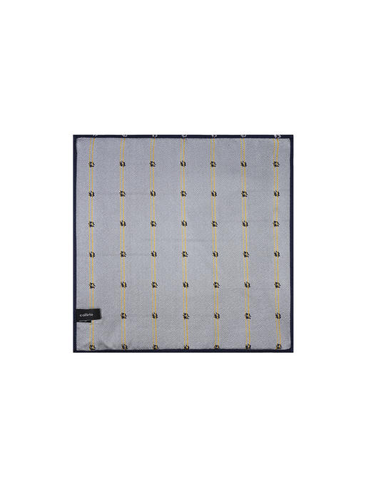 callisto蓝色纯桑蚕丝口巾 STTOW019C 商品图1