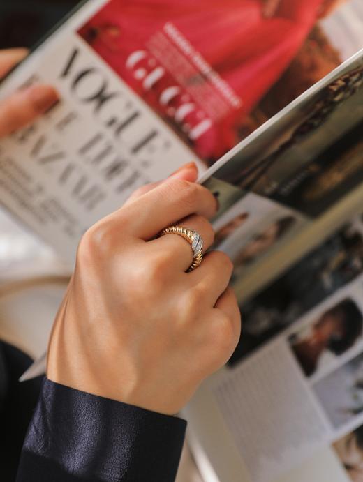 金属纽纹复古戒指 商品图2