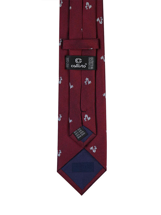 callisto红色真丝梭织领带 STCTE011C 商品图2