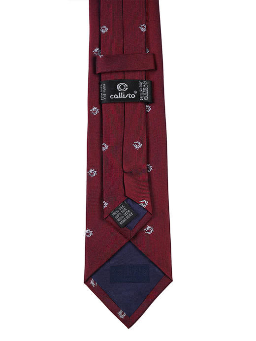 callisto红色真丝梭织领带 STCTE012C 商品图2