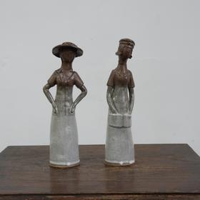 1960s瑞典少女陶土雕塑 AU298