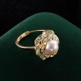 子佩集S925银珍珠戒指【XXJZ050】镀金2402