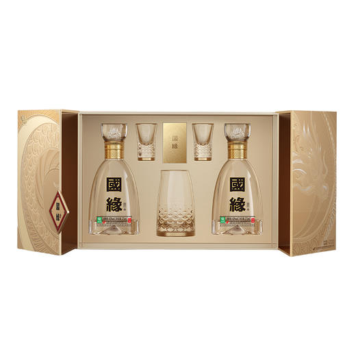 【酒厂直营】国缘四开龙年生肖纪念酒 42度375ml*2（2瓶装） 商品图1