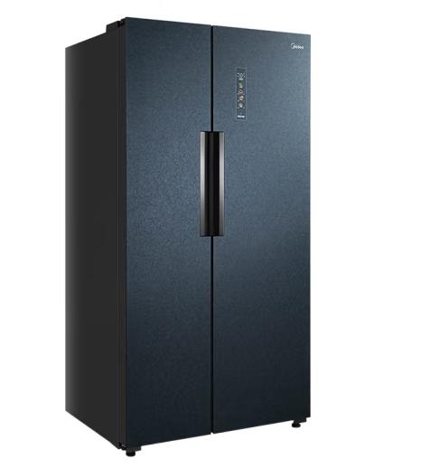 美的（202632）603对开门双开门微晶一周鲜风冷无霜一级能效大容量家用冰箱 BCD-603WKGPZM深空蓝-星墨 商品图2