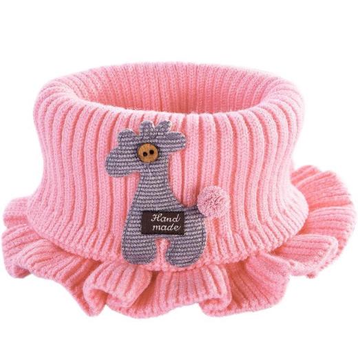 儿童围脖冬儿童围巾针织保暖脖套男女孩围巾花边防护颈巾针织围脖 商品图4