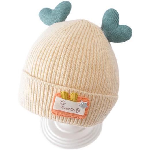 婴儿帽子冬季可爱新生婴幼儿宝宝毛线帽秋冬保暖男女童针织帽 商品图4