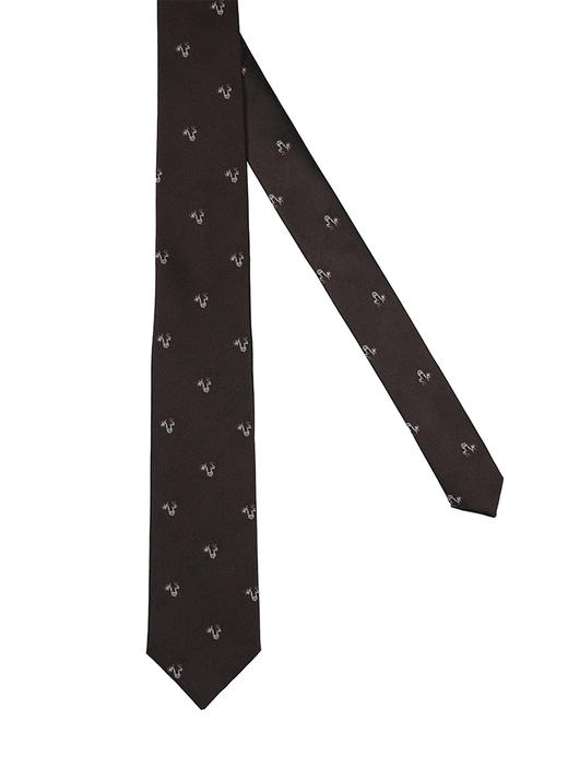 callisto咖色真丝梭织领带 STCTE016C 商品图1