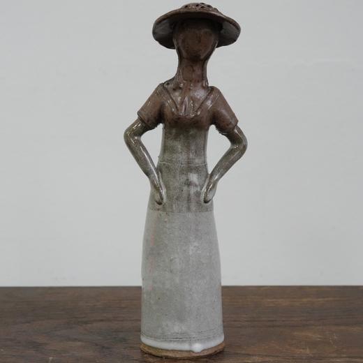 1960s瑞典少女陶土雕塑 AU298 商品图3