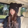 秋冬季甜美可爱小熊帽子韩版显脸小针织帽加厚保暖护耳毛线帽女潮 商品缩略图1