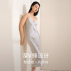 重磅真丝吊带长裙女100%桑蚕丝V领两穿肩带睡裙吊带睡衣女金三塔  YSFEA313 商品缩略图1