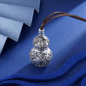 子佩集S999银【福禄观吉】套链项链【VN10】花丝仿古葫芦2402
