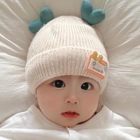 婴儿帽子冬季可爱新生婴幼儿宝宝毛线帽秋冬保暖男女童针织帽