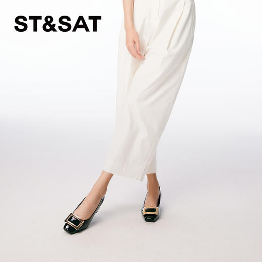 星期六优雅搭扣粗跟鞋SSC1111087 商品图7