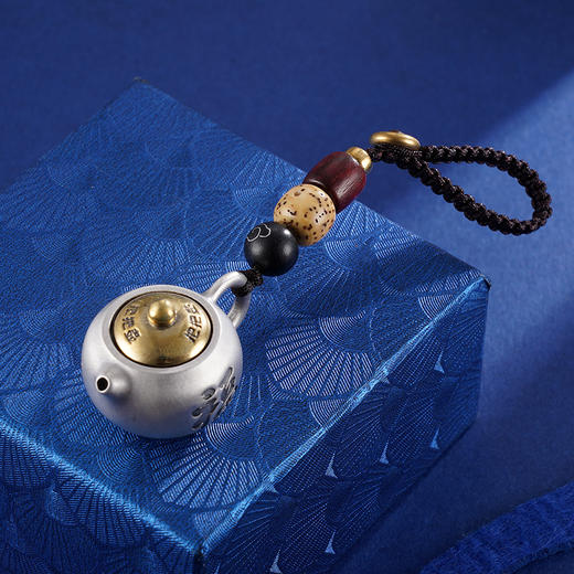 子佩集S999银【把把壶】钥匙扣【DZ769】壶盖可转动纯银2402 商品图2