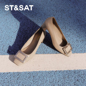 星期六优雅搭扣粗跟鞋SSC1111087