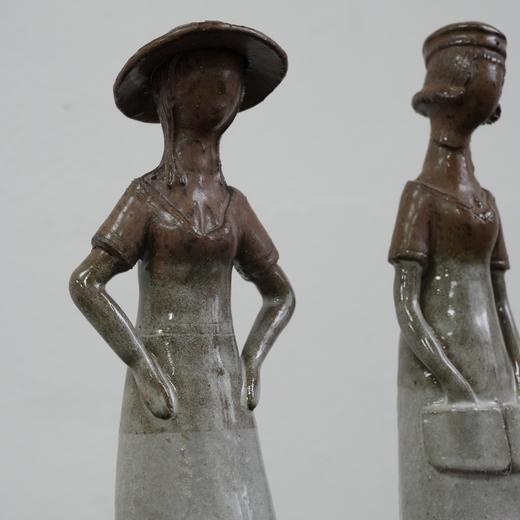 1960s瑞典少女陶土雕塑 AU298 商品图2