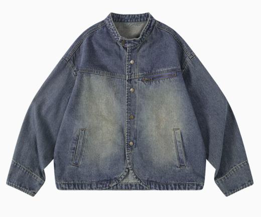 早乙女惠子saotome/STMJK231232/做旧水洗小立领牛仔夹克 商品图0