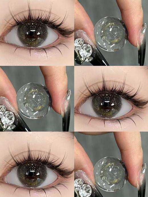 Jellydoll 金箔灰 日抛 十片 14.2mm 参考着色 13.61mm 基弧 8.6 含水 40% 新锐国货 商品图1