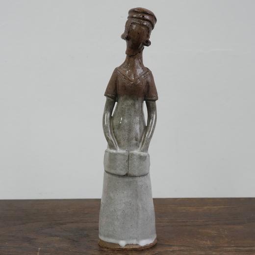 1960s瑞典少女陶土雕塑 AU298 商品图6