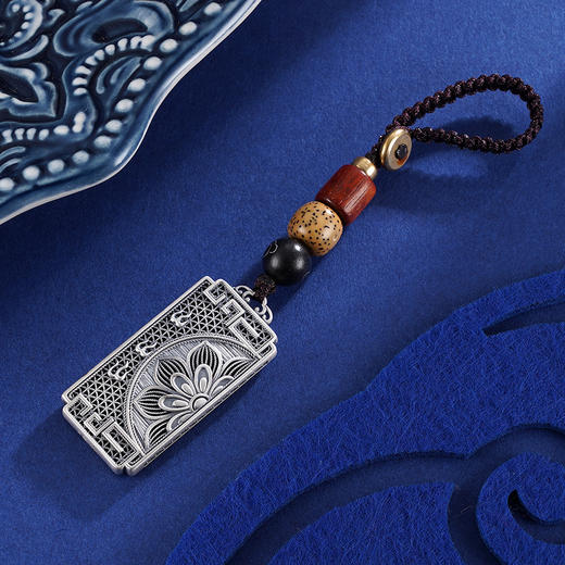 子佩集S999银【龙章凤姿】钥匙扣【DZ826】花丝仿古凤牌纯银2402 商品图3