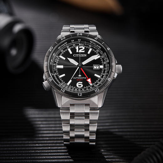 西铁城/CITIZEN PROMASTER系列GMT飞行风自动机械耐磁男士腕表NB6046-59E 商品图2