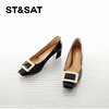 星期六优雅搭扣粗跟鞋SSC1111087 商品缩略图6