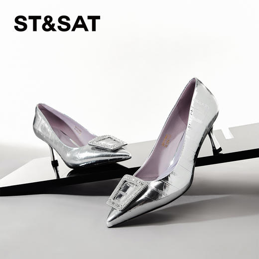 星期六法式气质尖头细高跟SSC1111055 商品图6