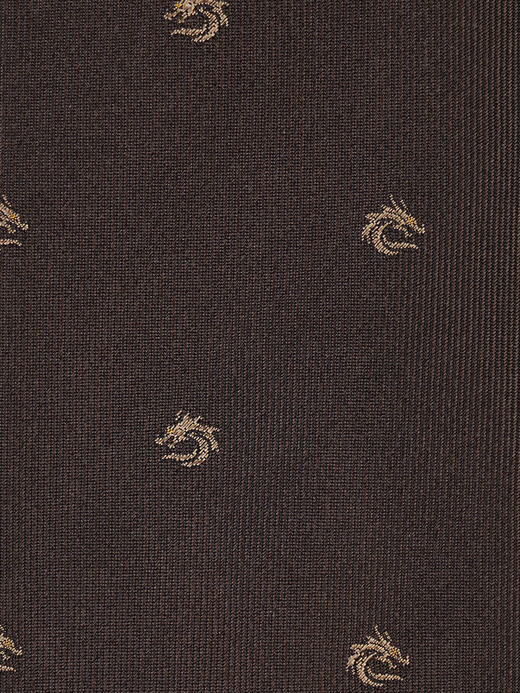 callisto咖色真丝梭织领带 STCTE021C 商品图3