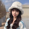 2023新款百搭毛绒渔夫帽女秋冬季可爱保暖盆帽显脸小水桶帽 商品缩略图2