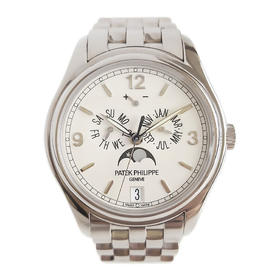 【95新正品】百达翡丽复杂功能时计系列18k白金年历动储显示自动机械机芯男款 5146/1G-001  210823NJ04