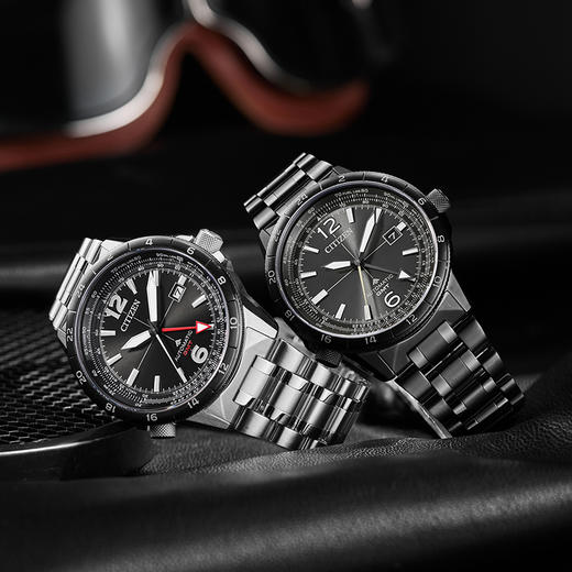 西铁城/CITIZEN PROMASTER系列GMT飞行风自动机械耐磁男士腕表NB6045-51H 商品图3