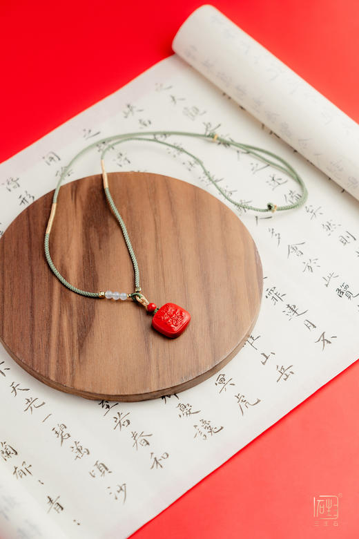 天然朱砂“大黑天”项链 商品图1