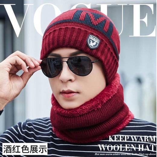 男女同款棉帽子冬季保暖针织帽加绒套头毛线帽加厚护耳防风一体帽 商品图3