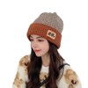 网红帽子女秋冬韩版百搭毛线帽潮双面贴标保暖冷帽大头围针织帽子 商品缩略图4