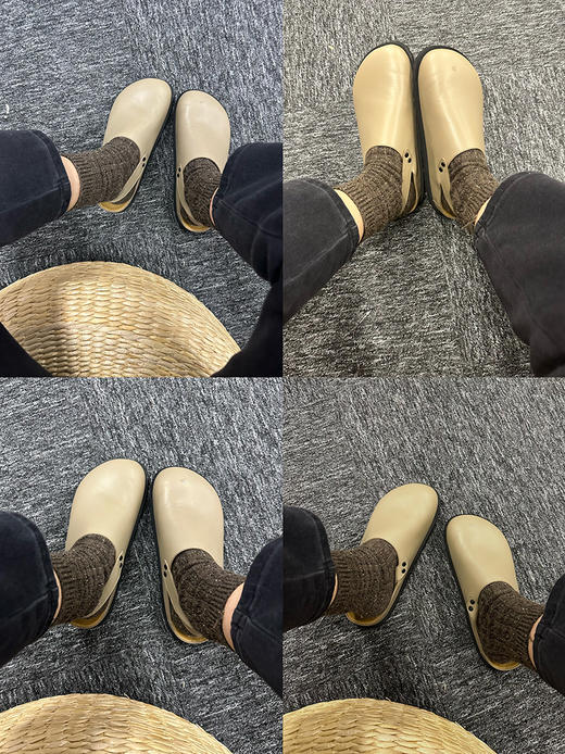 HIDEMI进口小牛皮一脚蹬时装厚底勃肯鞋 商品图2