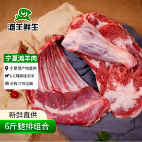 【年货节】滩羊鲜生 宁夏滩羊肉 国产腿排组合3kg（羊排羊腿各3斤） 烤羊腿排清炖烧