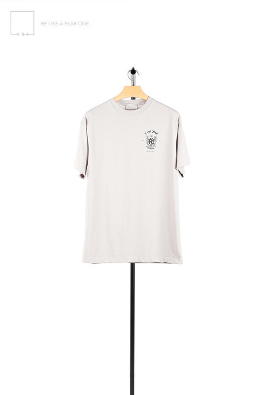 TYRONE-灰色校徽印花T恤 商品图4