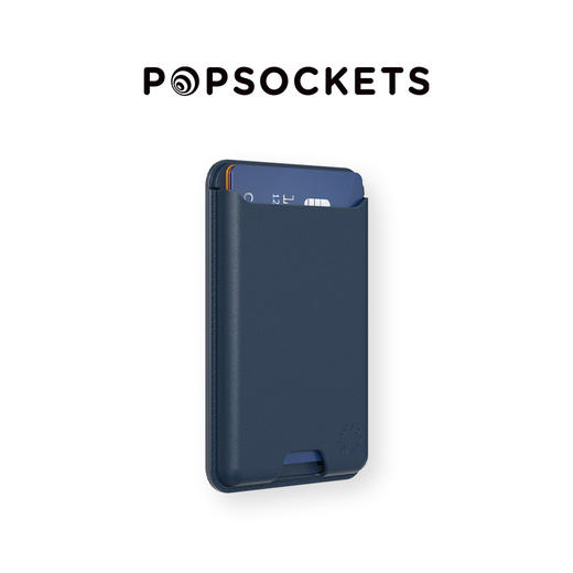 【POPWALLET卡包】鲸尾蓝-无泡泡帽 MagSafe磁吸式 植物基皮革 蓝色 商品图0
